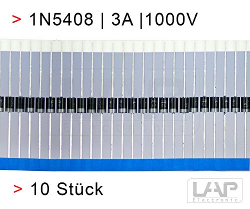 10 x Diode 1N5408 1000V 3A DO-201 Gleichrichterdiode