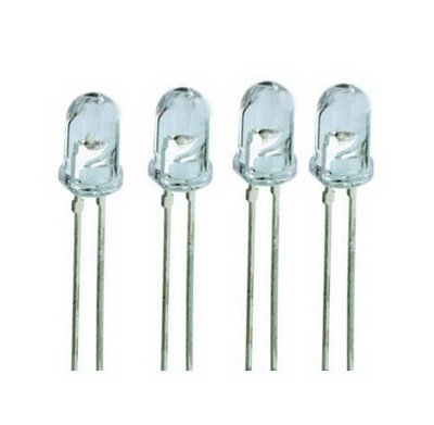 20x weiße LED 5mm + 12V Widerstand 7000mcd Leuchtdioden