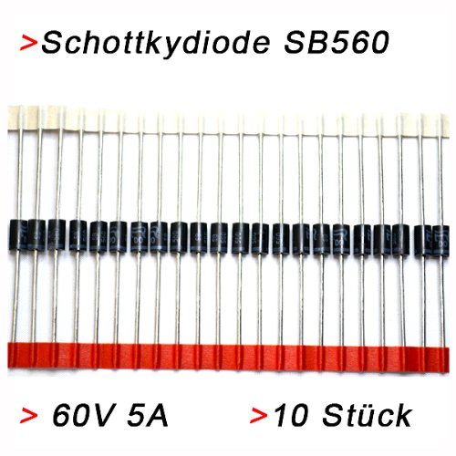10 x Schottky Diode 60V 5A, SB560 Gleichrichterdiode