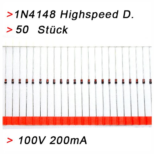 50 x High Speed Diode 1N4148 100V 200mA Universaldiode